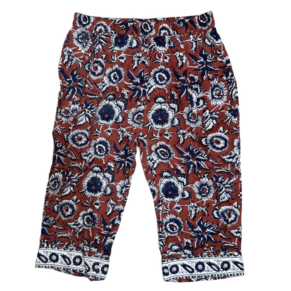 Cleobella Unisex Organic Cotton‎ Floral Patterned Cropped Pants 6 $78